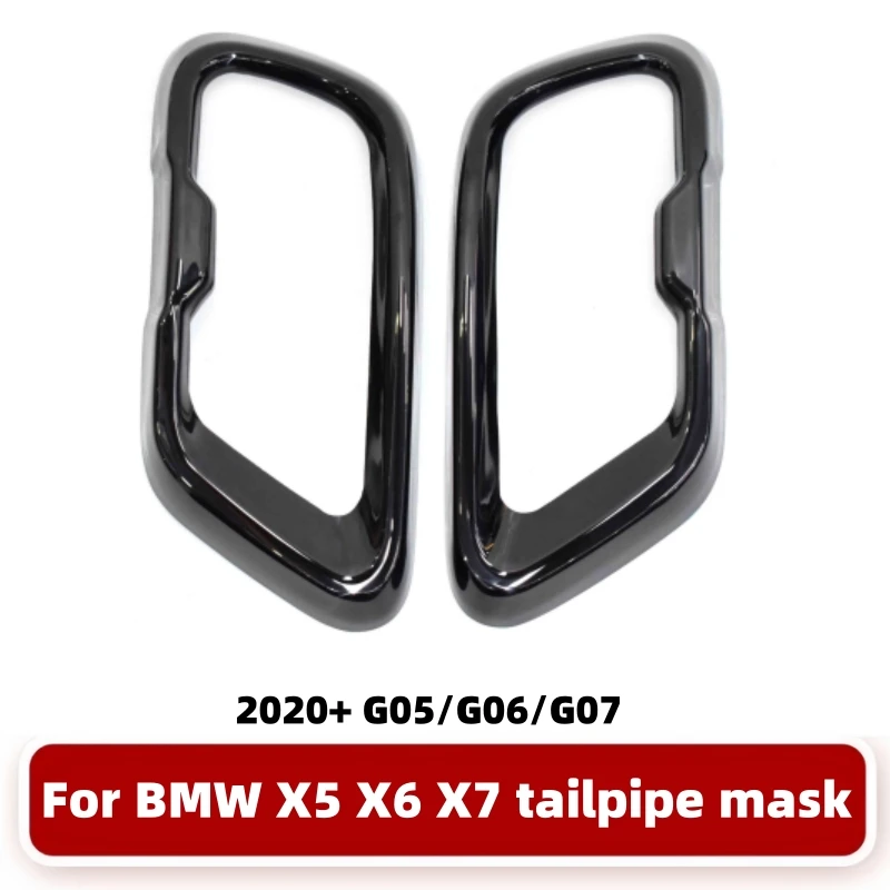 Exhaust Pipe Mask For BMW X5 X6 X7 G05 G06 G07 Muffler Tip Nozzle Stainless Steel Black Cover exhaust muffler tip,exhaust pipe muffler,exhaust trim pipe