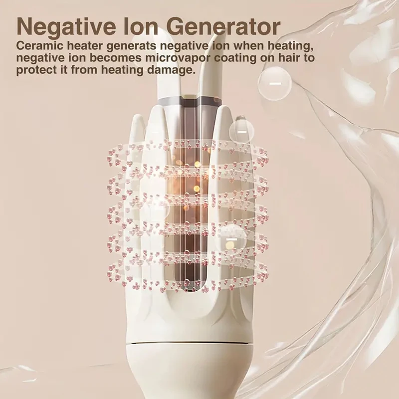 Automatic curling iron, 28 mm barrel, 4 temperature modes, negative ion generator, smart timer and sensor（US Plugs）