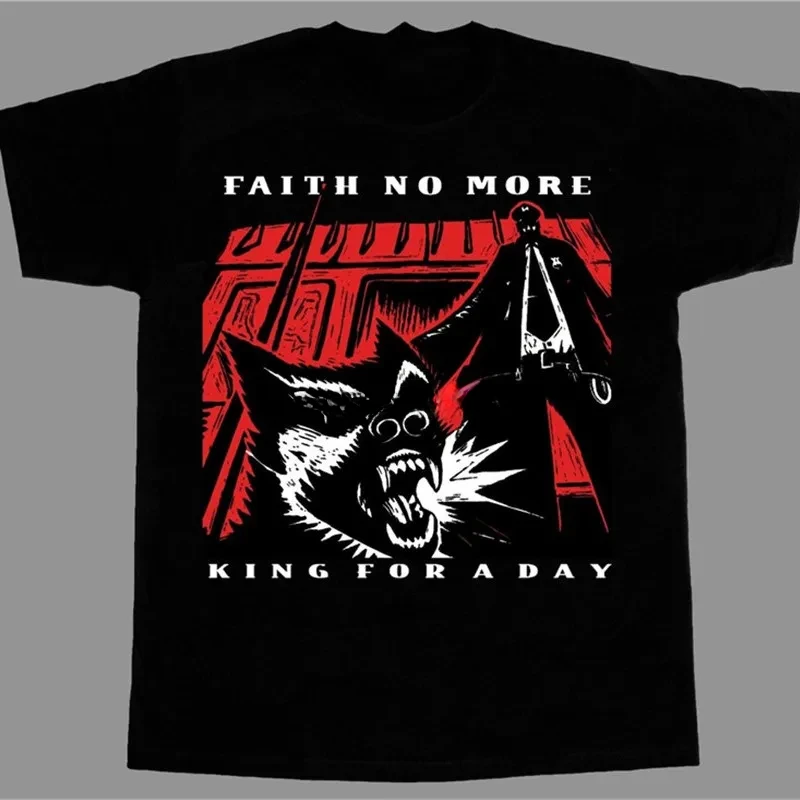 Женская одежда, футболка с надписью Faith No More King для дня, футболка майка Пэттон, Новая Черная футболка с коротким рукавом