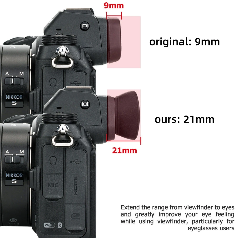 DK-29 아이컵 부드러운 고무 아이피스 보호대 교체 커버 DK29 니콘 Z5 Z6 Z6II Z7 Z7II Z62 Z72 DSLR 카메라 액세서리