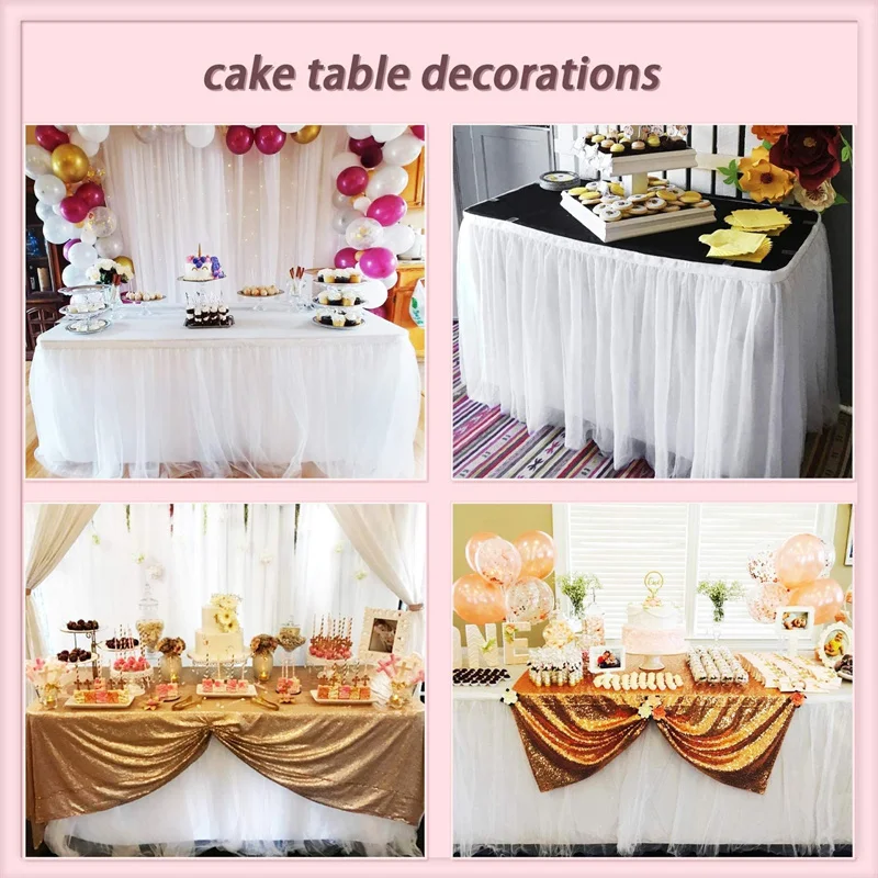 Eternal Beauty Jupe De Table Pailletée Ronde – Argent, Taille L (1,8 M X 76 Cm) – Décoration Mariage, Fête Prénatale