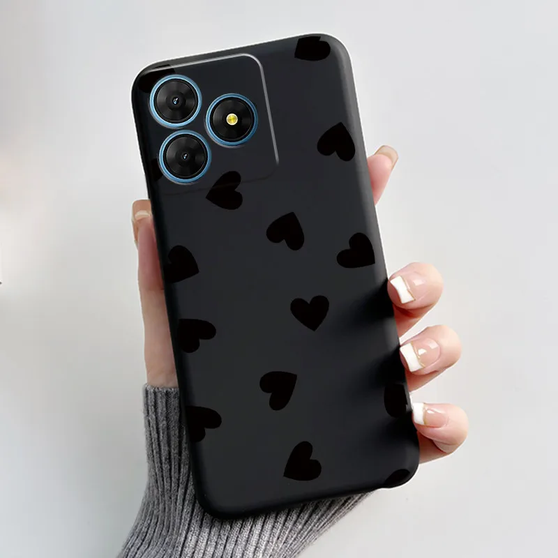 Cute Love Rabbit Black Soft Silicone Protective Back Cover