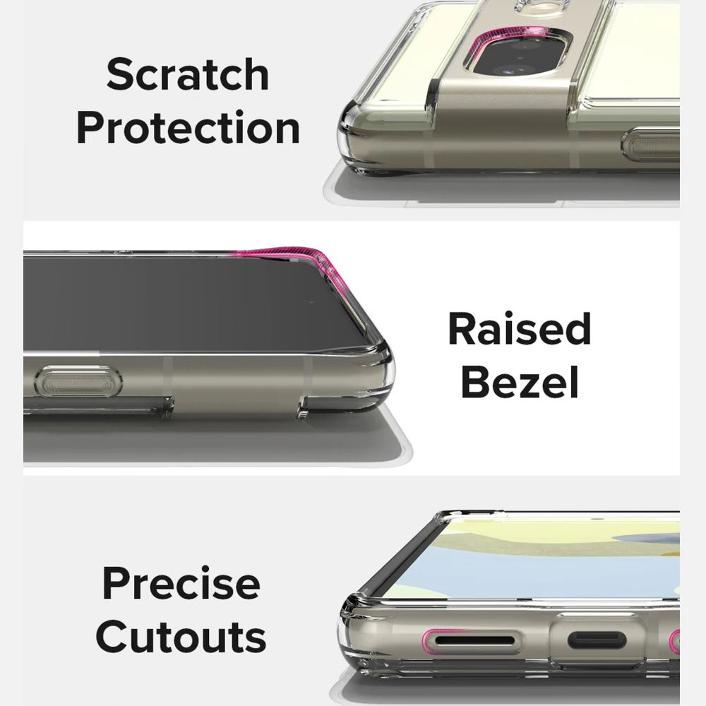 Ringke Fusion for Google Pixel 7 (2022) case Soft Tpu Frame and Transparent Hard Polycarbonate Back Hybrid Cover