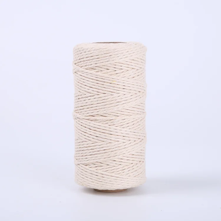 100M/Roll 2mm Cotton Rope Colorful Twine Macrame Cord Rope String Thread DIY Crafts Braided Twisted Cotton Home Textile Decor 