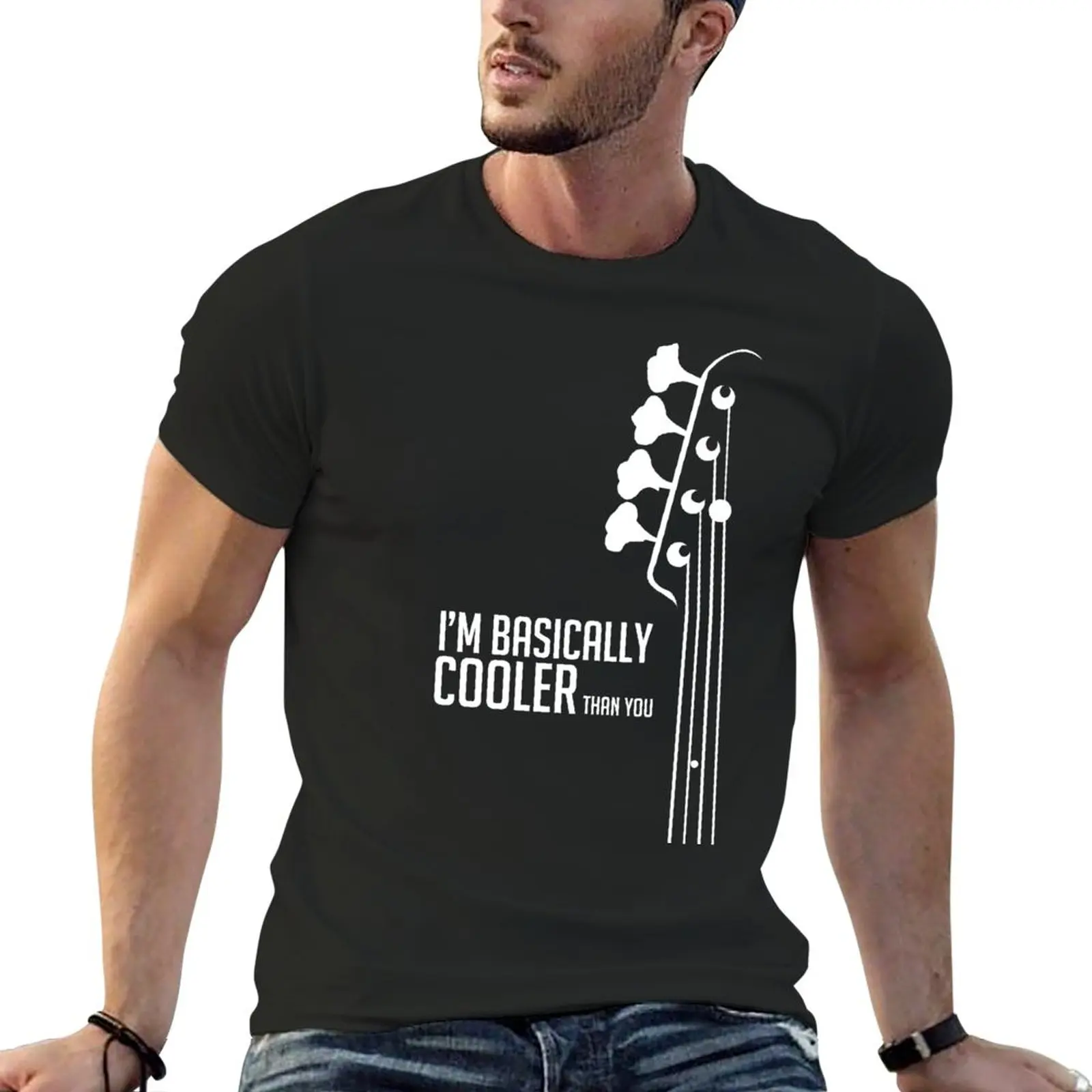 

I'm Bassically Cooler Than You - Bass Player Tee - Bass Guitarist - Bassist T-Shirt vintage kawaii clothes designer t shirt men