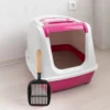 1Pcs Cat Litter Scooper Heavy-Duty Rustproof Aluminum Alloy Wooden Handle Tight Mesh Design Efficient Pet Waste Remover Comfort