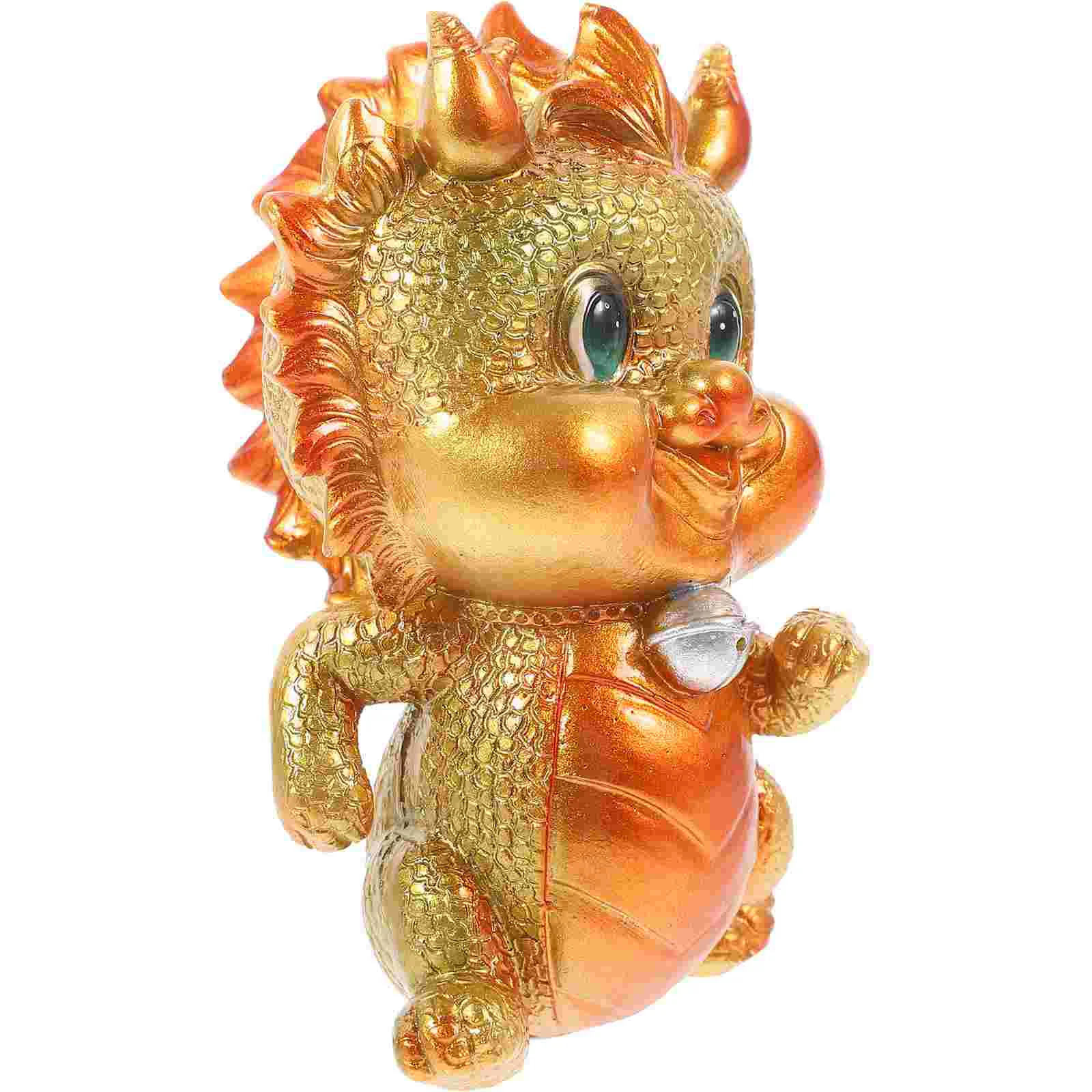 

Chinese Miniature Dragon Resin Figurines 2024 Year Statue Good Fortune Wealth Prosperity Toppers Fairy Garden Car Decor