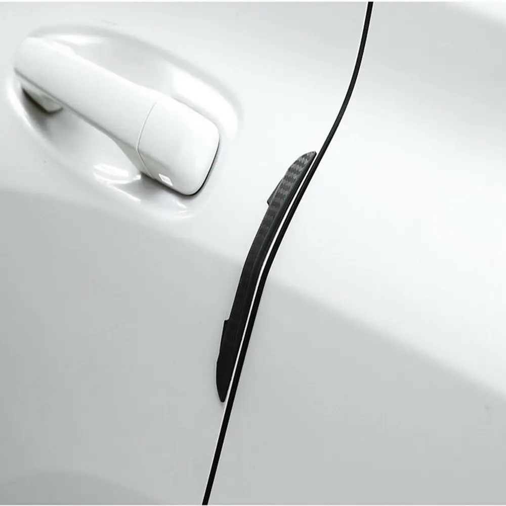 Car Door Edge Guard Strip Set - Soft Rubber Anti-Collision Protector, 4 Pieces