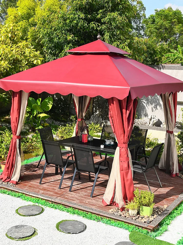 Outdoor Pavilion Small Wooden House Courtyard Garden Farmhouse Tent Flame Retardant Insulation