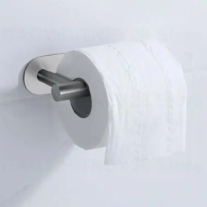 Self-Adhesive Stainless Steel Toilet Roll Paper Towel Toilet wall Mount Holder Organizers Punch-Free Rack Tissue Accessories U26