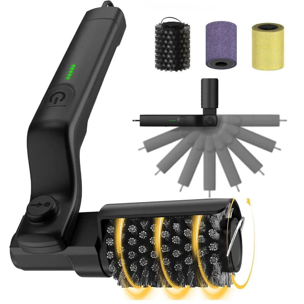 Cordless Electric Grill Brush 2 In 1 Rechargeable BBQ Grill Cleaner Spin
