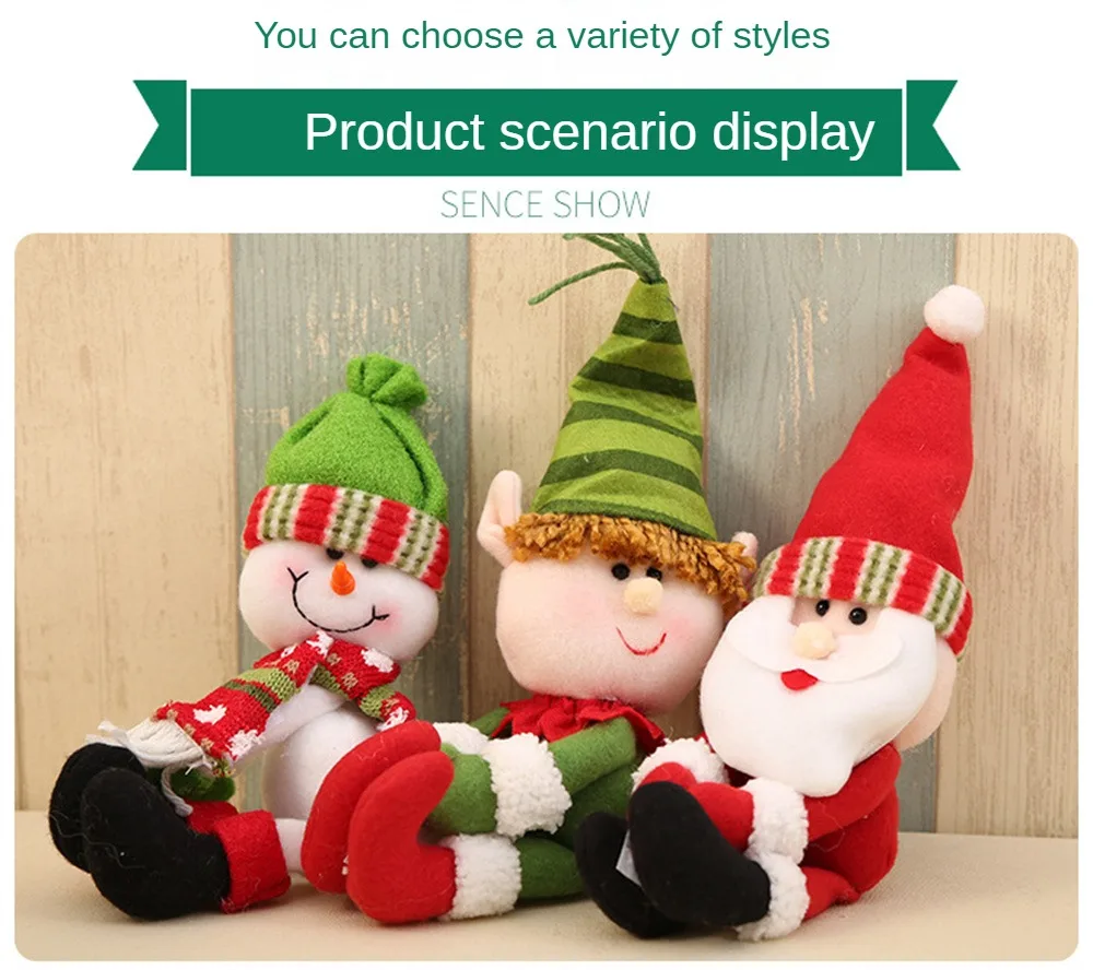 Description Picture 5 of itemNew Christmas Decorations Red Wine Bottle Cover Santa Snowman Hold Wine Set Champagne Bottle Set Bar Restaurant Decoration