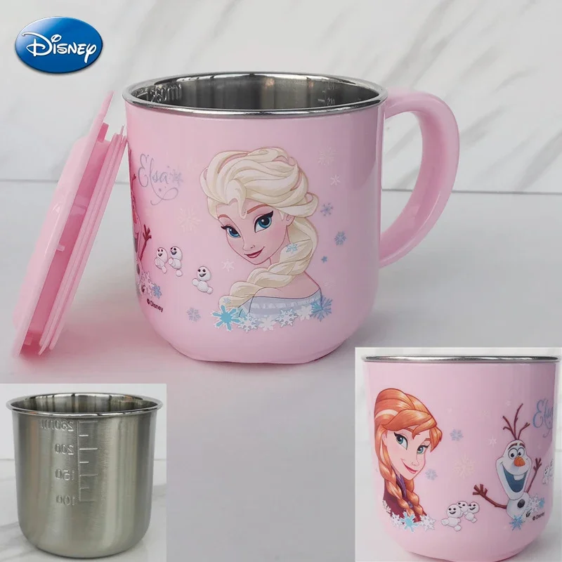 260ml Stainless Steel Disney Mugs for Kids Cute Cartoon Princess Milk  Coffee Cup Double Walls Detachable Thermal Mug Drinkware - AliExpress