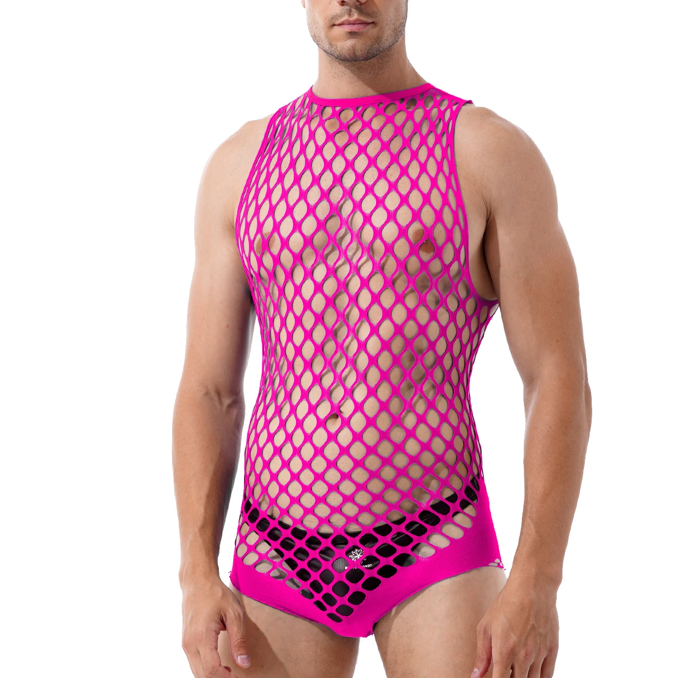 Men Underwear Sexy Lingerie Male Sexy Lingerie Men's Fishnet Bodysuit for Party Night Club