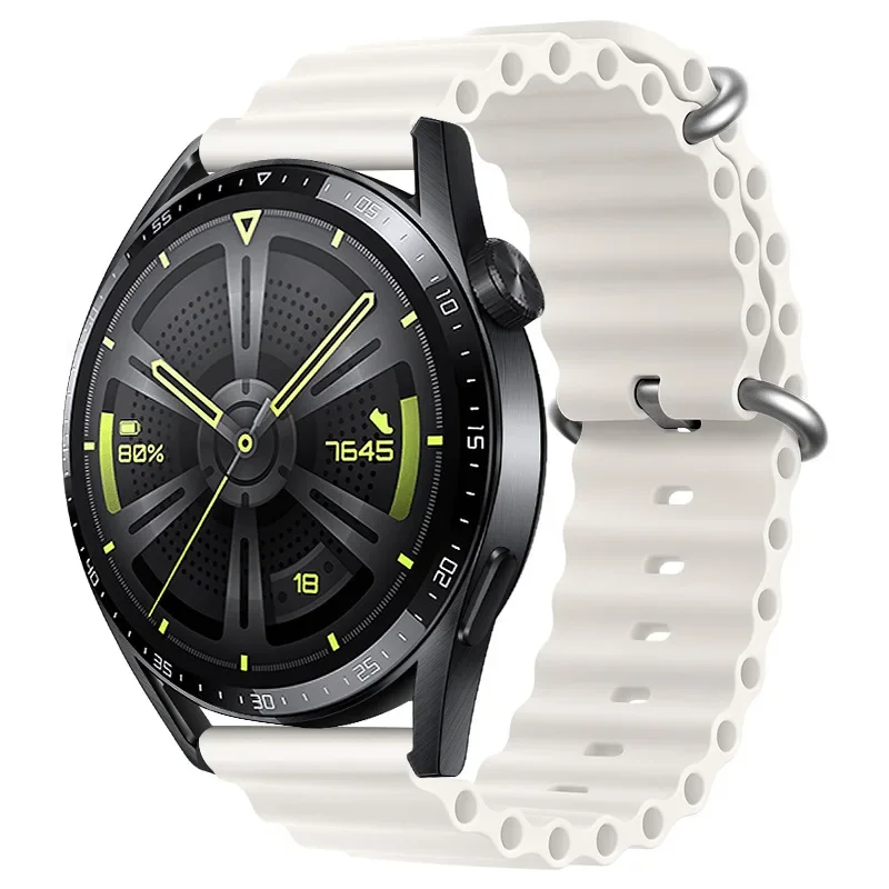 Silicone Ocean Strap - 20mm/22mm Size Adjustable Fitness Watch Band Bracelet