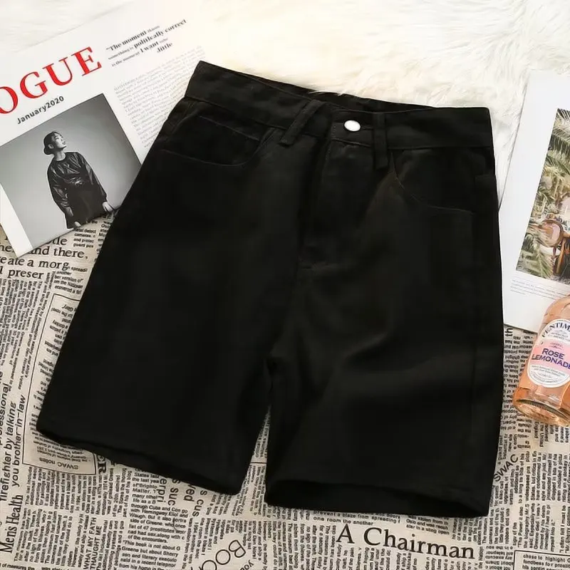Summer Shorts Jeans Men Denim Pants Stretch Dark Blue Fashion Design Men's Jeans Slim Straight Male Short A10