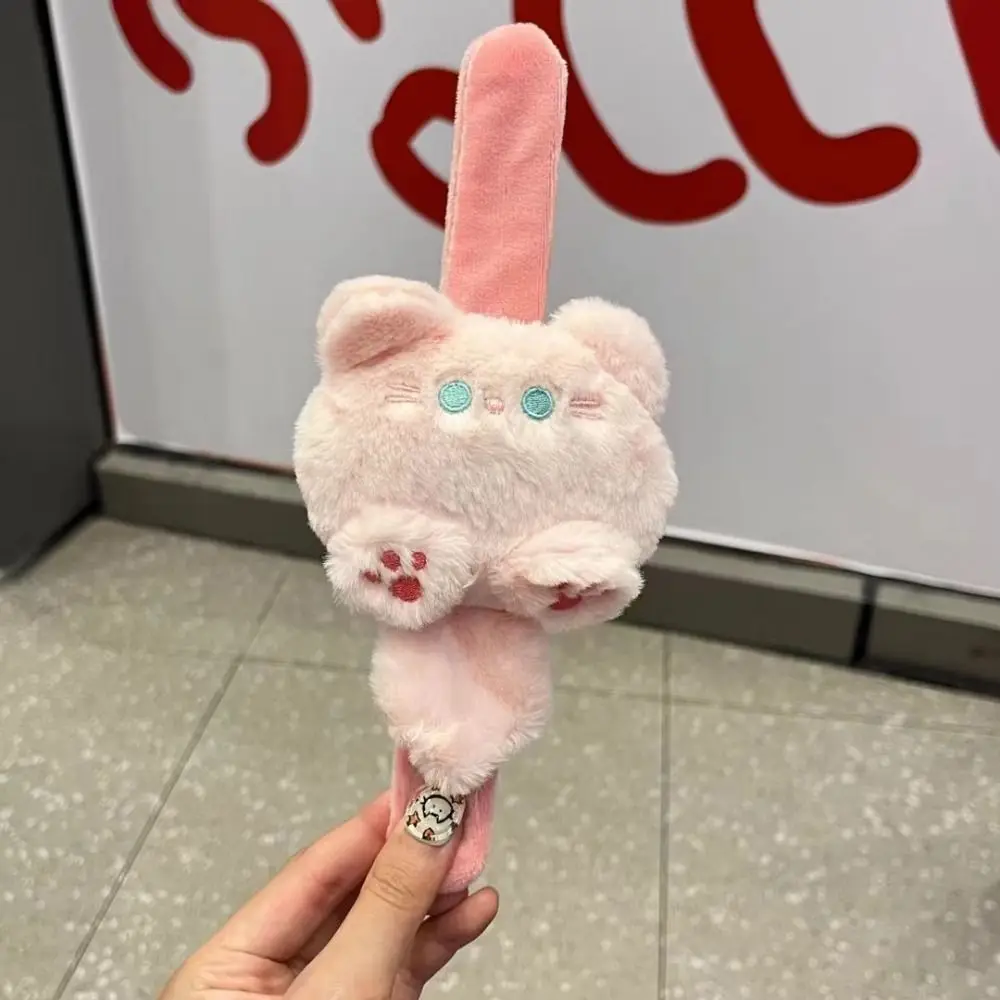 Siamese Cat Cat Slap Bracelet Series Simulation Wrist Style Plush Doll Slap Bracelet Cute Doll Soft Capybara Plush Wrist Band