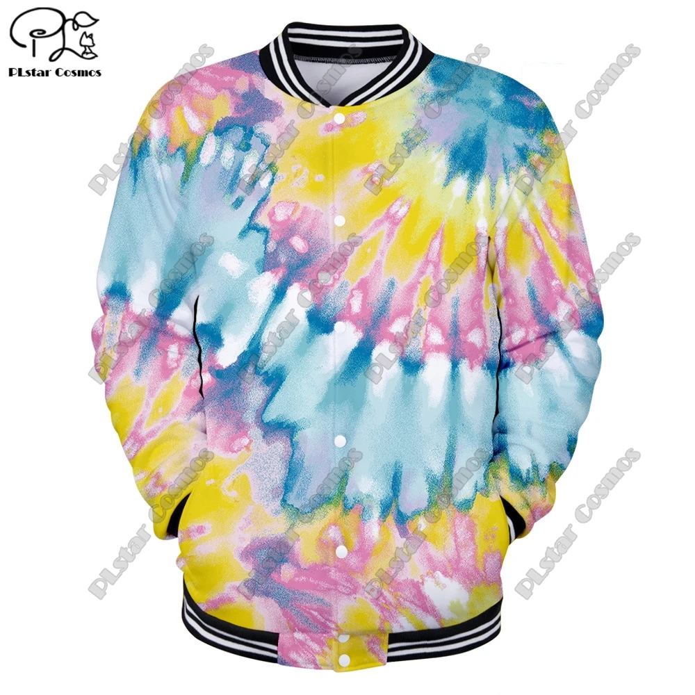 3D Printing Gradient Ancient Tie Dye Pattern Genuine Full Snap Button Jacket Unisex Winter New Arrivals  ZR-2