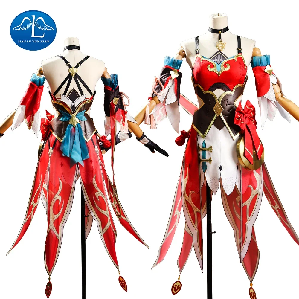 

Honkai Star Rail Guinaifen Косплей Костюм Униформа серьги головной убор Хэллоуин Женская фотоодежда