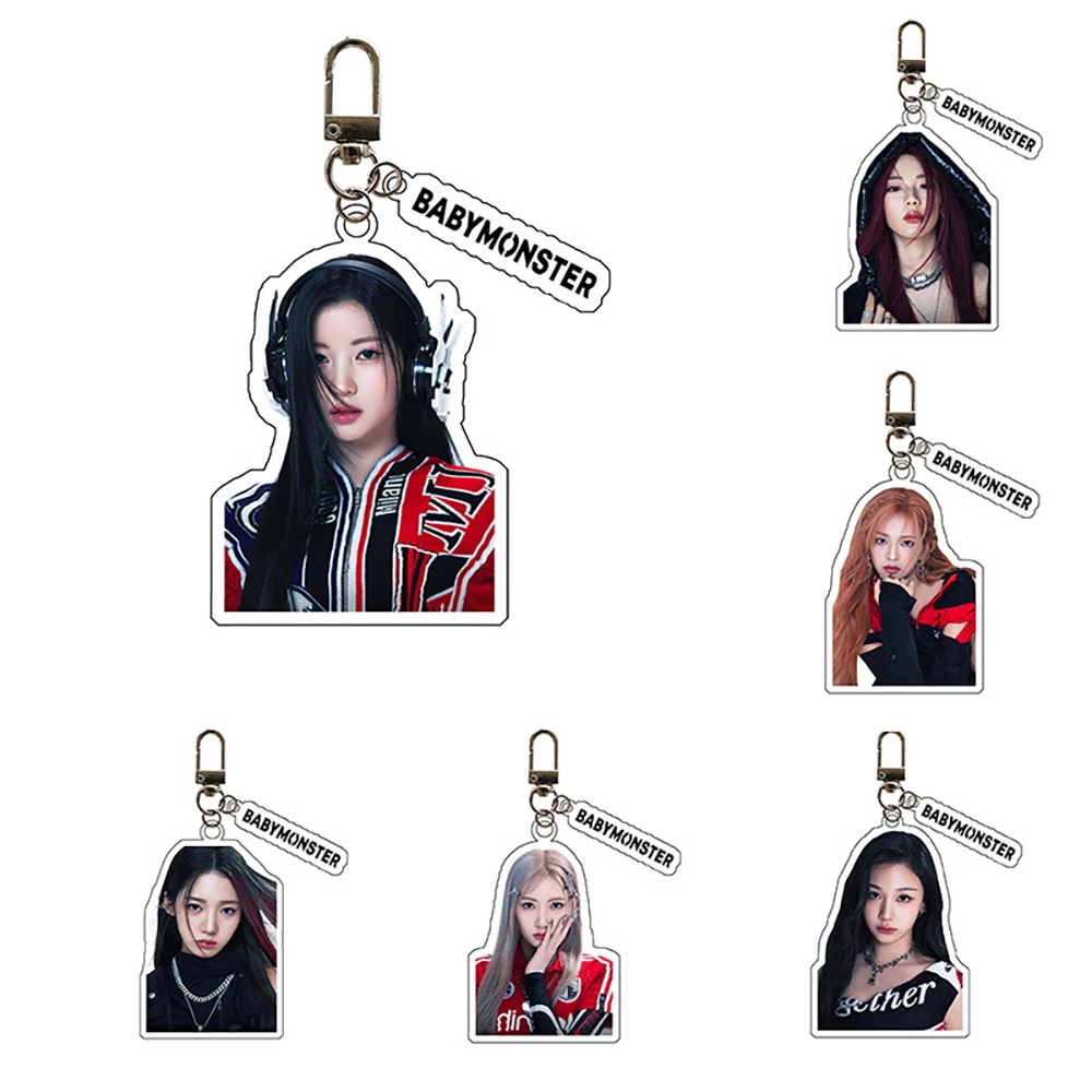 Kpop Babymonster Pastella Up Album Portachiavi In Acrilico Hd Figure Portachiavi Ciondolo Borsa Accessori Haram Ahyeon Rora Asa Ruka Fans Gift