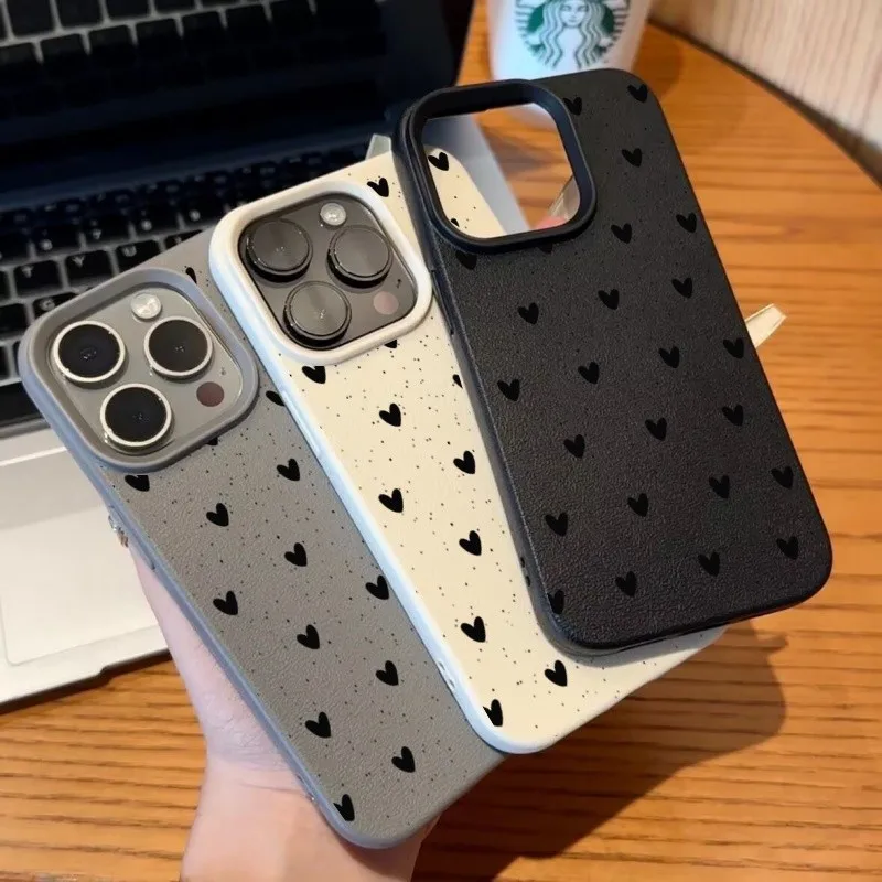 Polka Dot Love Heart Phone Cases