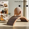 Wooden Cat Scratching Ball 2 In 1 Cat Scratcher Sisal Scratch Board Wear-Resistant Grinding Paw Toy Solid Wood Scraper for Cats 4