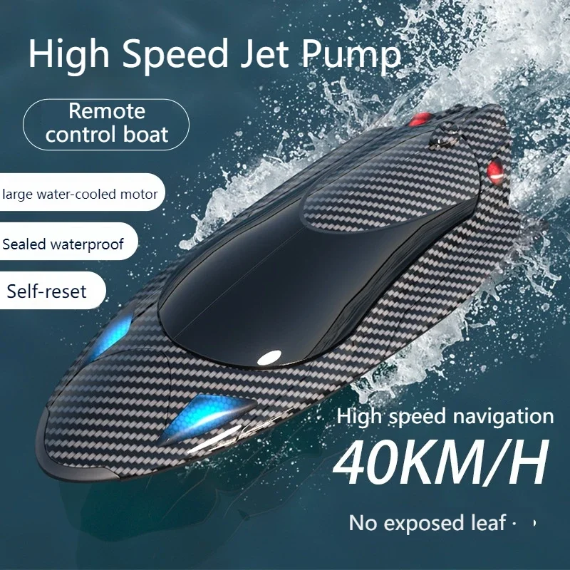 Lancha Elétrica para Crianças e Adultos, Turbojato de Alta Velocidade, Barco de Controle Remoto, Brinquedo Aquático, Presente de Natal, Novo, Fy011, 2.4g