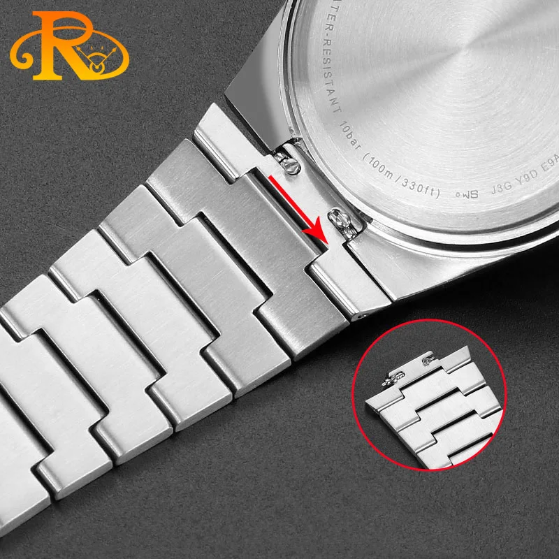 For 1853 Tissot PRX Super player WatchBand T137.407/137.410 Series Stainless steel Wristband Men Bracelet Watch Acce
