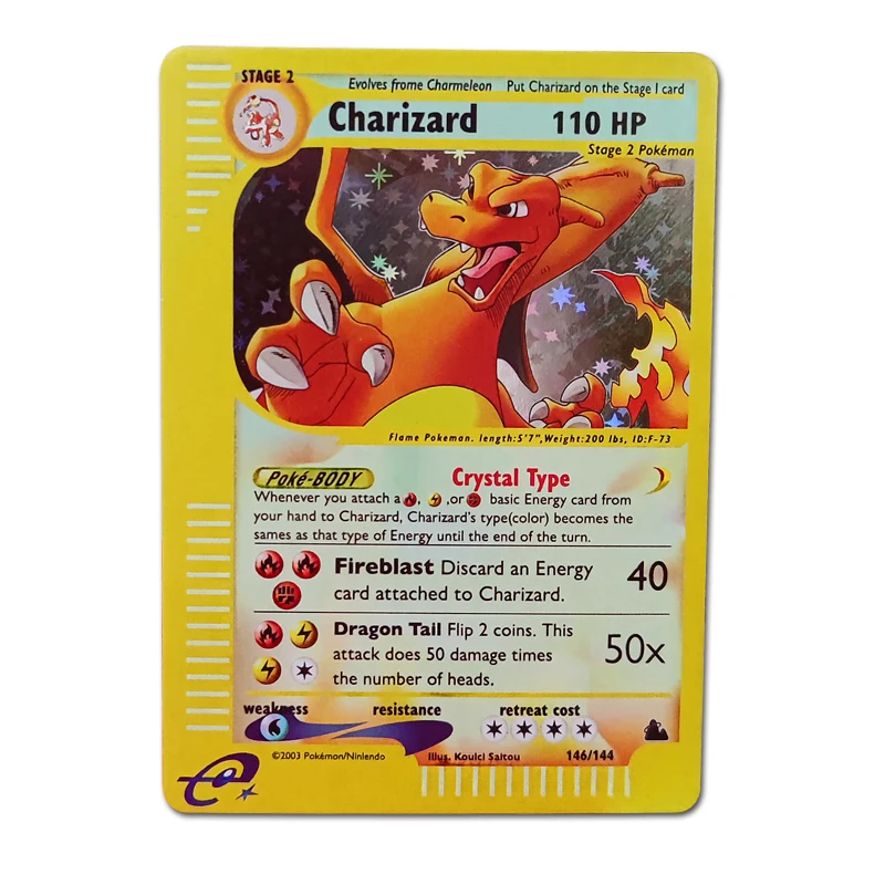 PTCG-Cartes Pokémon F Single 1st Edition E-Card, Charizard, Skyridge SK,  Foil Cards, Alakazam Classic Game Collection Proxy - AliExpress