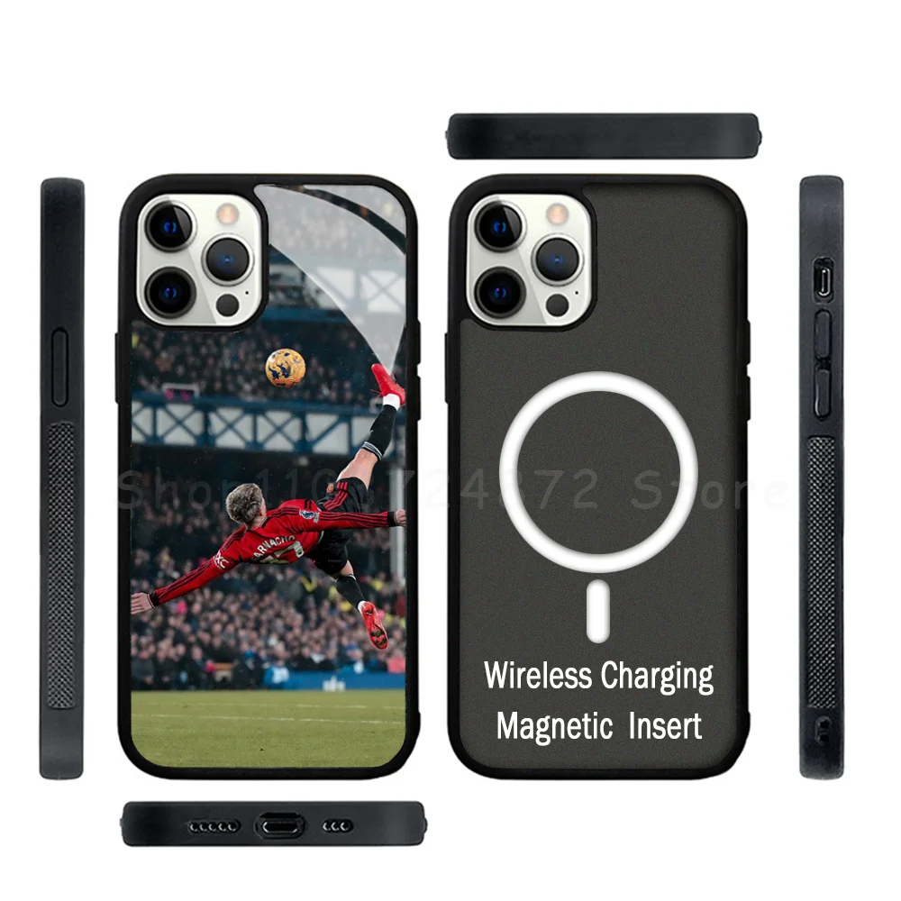 

Alejandro Garnacho Phone Case Strong Magnetic For IPhone 15 14 13 Pro Max Alex Mirror For Magsafe Wireless Charging Cover