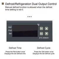 Contrôleur de Température STC-8080A+ pour Chambre Froide Réfrigérateur Congélateur Dégivrage Affichage Numérique Régulateur Intelligent Haute Précision 3