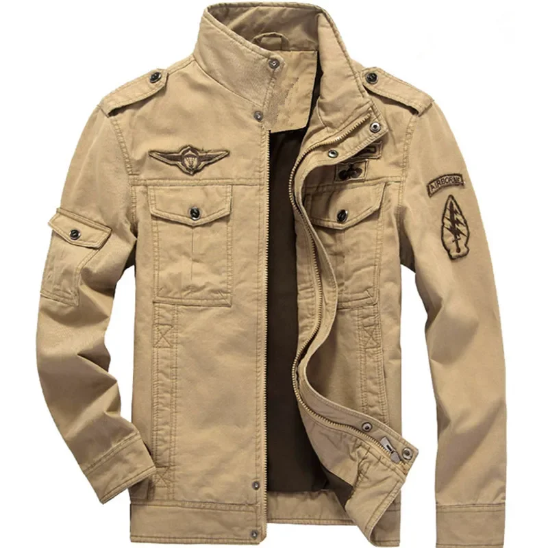 

Мужская хлопковая куртка на молнии, повседневная рабочая одежда с обычными боковыми карманами, 2023