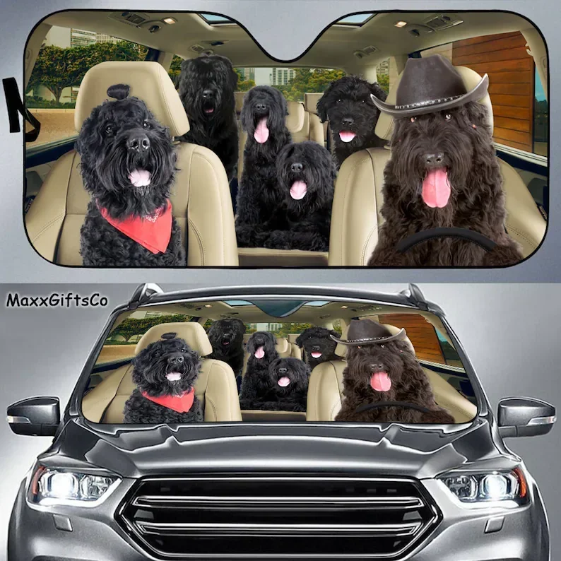 

ЧЕРНЫЙ Русский Автомобильный солнцезащитный козырек Terrier, собачье ветровое стекло, семейный солнцезащитный козырек для собак, автомобильные аксессуары для собак, украшение автомобиля, подарок для папы, м