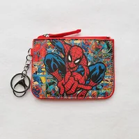 Anime Disney Wallet Super Hero Series Cartoon Captain Coin Purse Avenger Heros Iron Man ID Card Bags Short PU Bags Kids Gifts 4