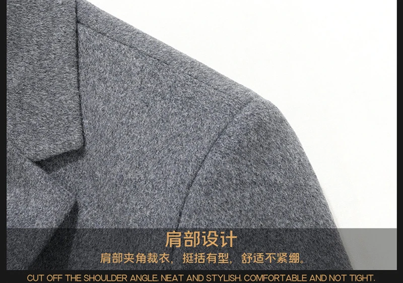 High Quality Men's  Wool Blazer Jacket  New Single Breasted Male  Cashmere Jacket Coat Business Formal Cashmere Blazers Clothes