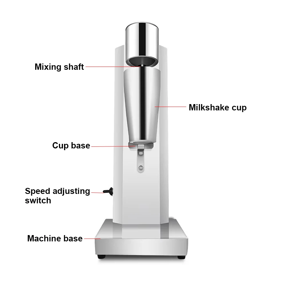 JIQI Milkshake Stirring Machine Electric Milk Foam Shaker Cold/Hot Drink Mixer Blender Stainless Steel Bubble Tea Smoothie Maker 3