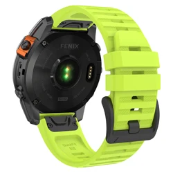Enhanced Durable Silicone Watch Strap - 22/26mm with QuickFit Attachment - 26mm Fenix 6X 6X Pro (Green)