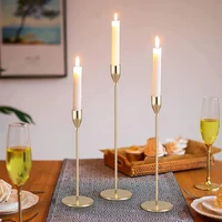 3Pc/Set European style Metal Candle Holders Fashion Simple Wedding Table Decoration Party Living Room Candlestick Christmas Tabl 4