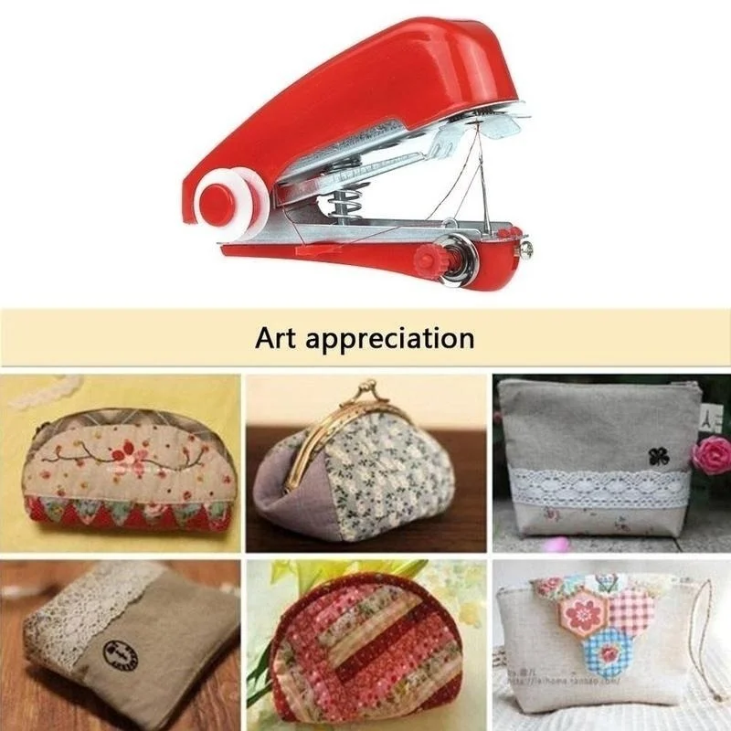 New Household Creative Portable Multifunctional Sewing Machine Manual Sewing Machine Mini Pocket Manual Machine (Random Color)