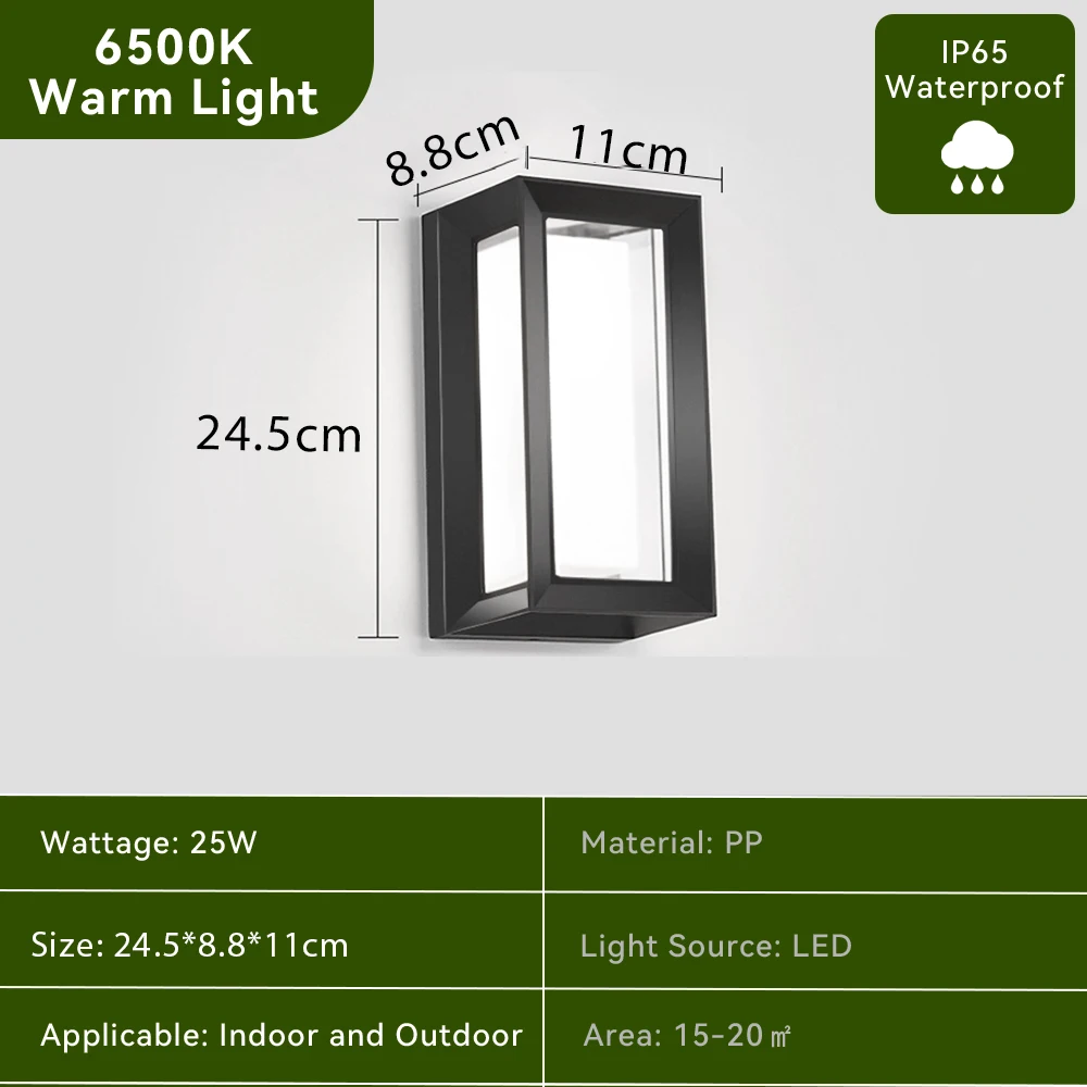 Waterproof Outdoor LED Wall Light for Pathways, Porches, and Gardens