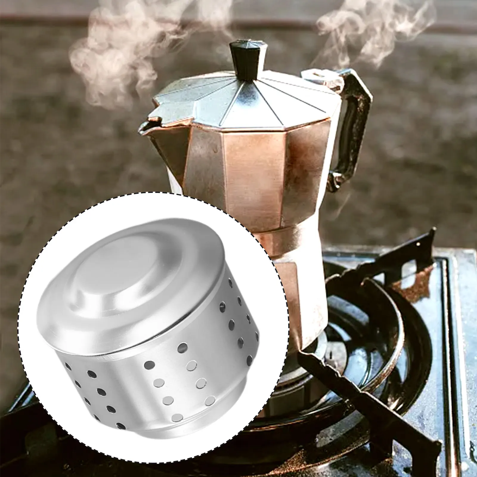 Anti Corrosive Stainless Steel Splash Guard for Moka Pots Unique Design for Minimal Splashing Convenient and Easy to Clean