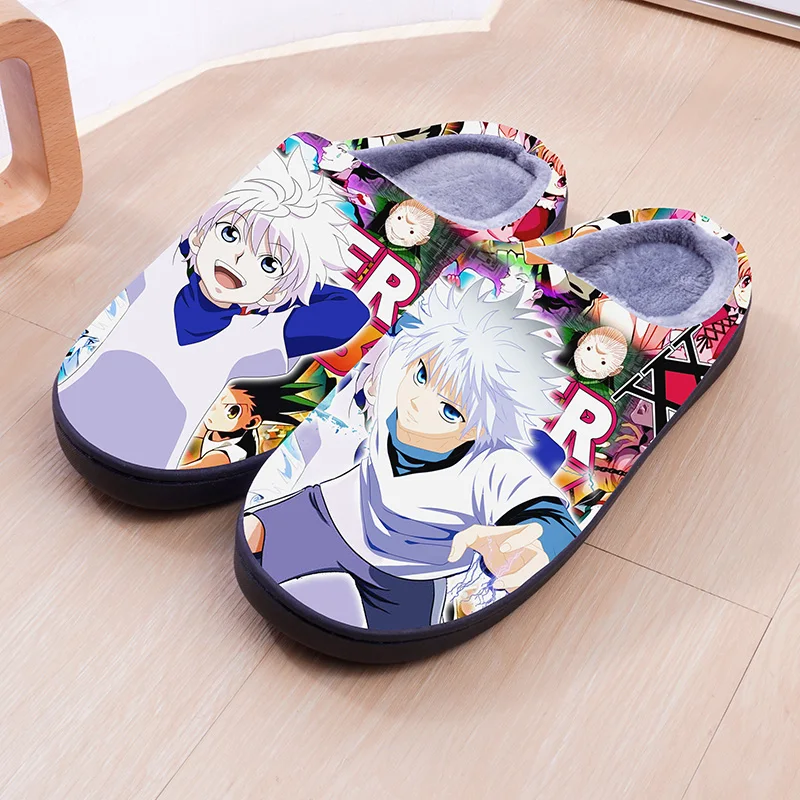 

Anime Hunter×Hunter Cosplay GON FREECSS Killua Zoldyck Hisoka Slippers Cartoon Cotton Rubber Sole Antiskid Plush Warm Slippers