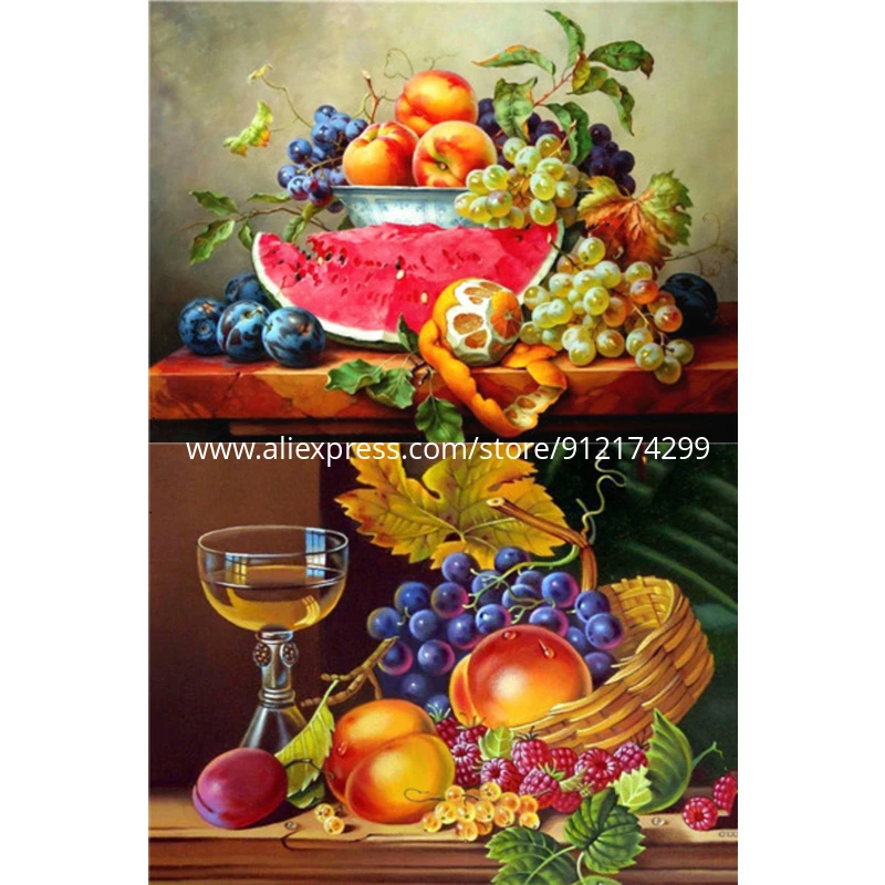 

ROAMILY,Diamond Painting Still Life,Elegant,DIY Full Round/Square Diamond Embroidery,Fruit,Full Mosaic,Hot Sale On Canvas