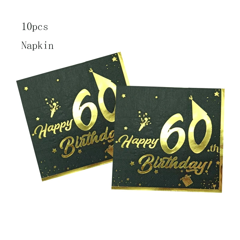 40 Serviettes D'anniversaire 33x33 Cm - Multicolore à Pois, Happy Birthday, Pour Fête Garçon/fille