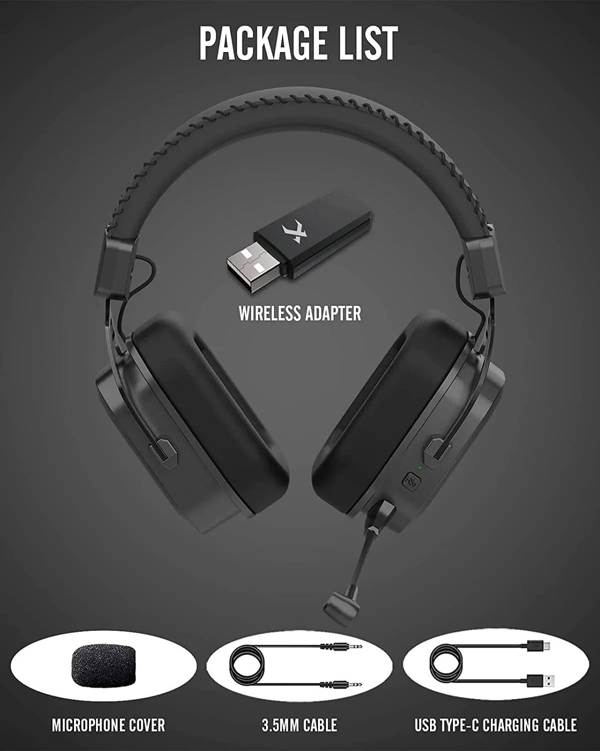 Auriculares Bluetooth profesionales universales para jugadores, cascos  inalámbricos con cable de 2,4G, 3 en 1
