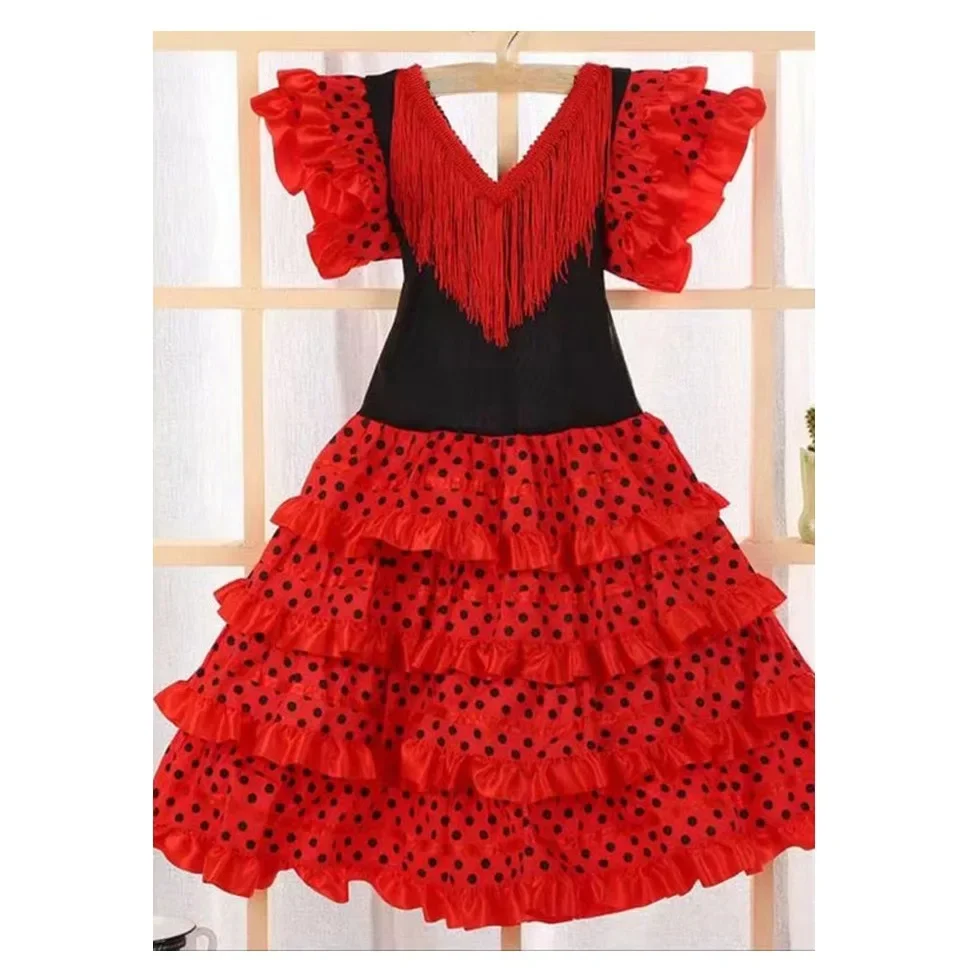 Robe de brevFlamenco Espagnole Traditionnelle pour Bol, Costume d
