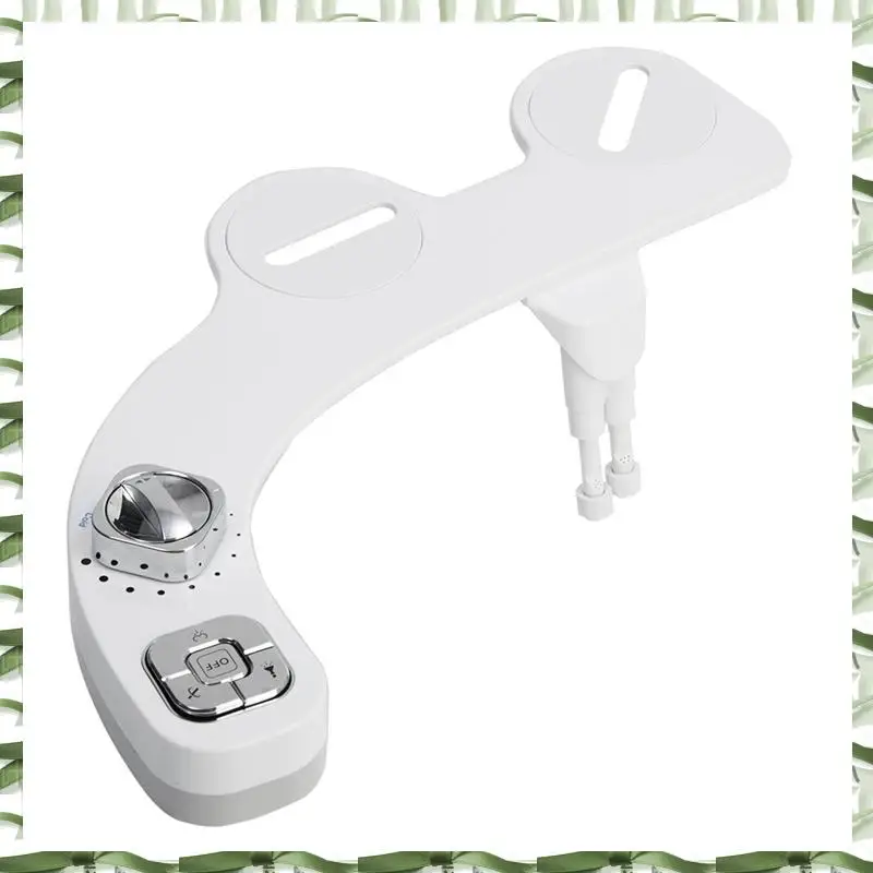 Bidet Attachment Sprayer For Toilet Non-Electric Self-Cleaning Dual Retractable Nozzles Adjustable Water Pressure B Easy Install