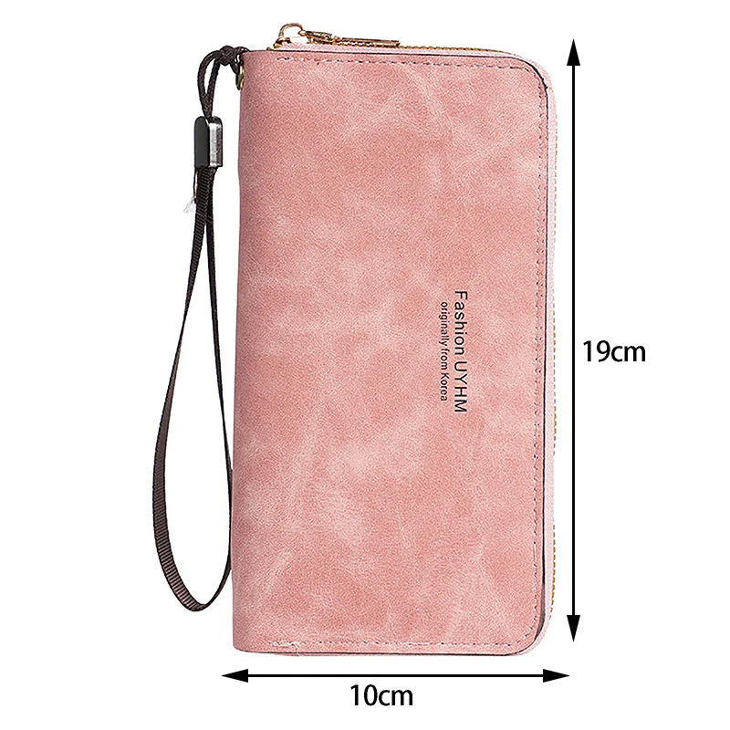 Large Capacity Women Long Wallet Zipper Clutches Purse Big Wallet Phone Card Holder Lady Wallet Cell Phone Wristlet Handbag images - 6