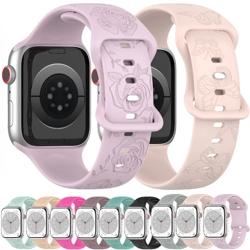 Engraved Pattern Silicone Strap