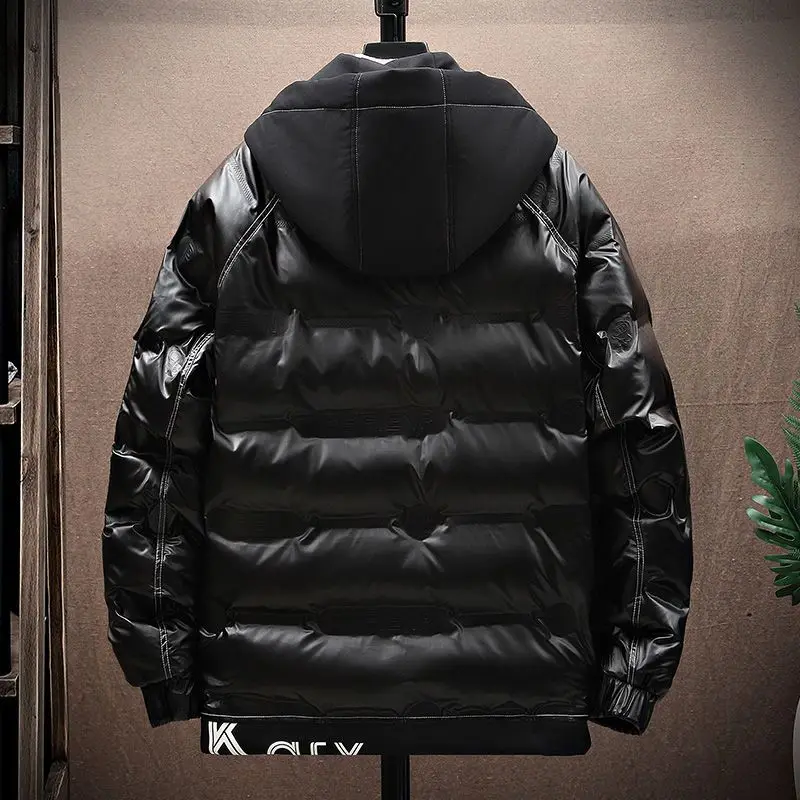 Korean Men's Winter Jackets Free Shipping New White Padded Jacket Men Warm Down Cotton Hooded Man Coat Coats Cold Clothing Hot